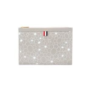 NWT & dust bag THOM BROWNE $900 Floral Leather Document Holder Clutch Bag, Italy